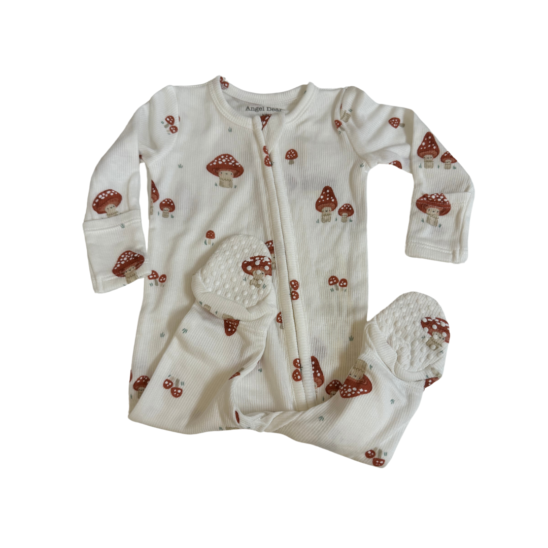 Mushroom 2 way zipper footie