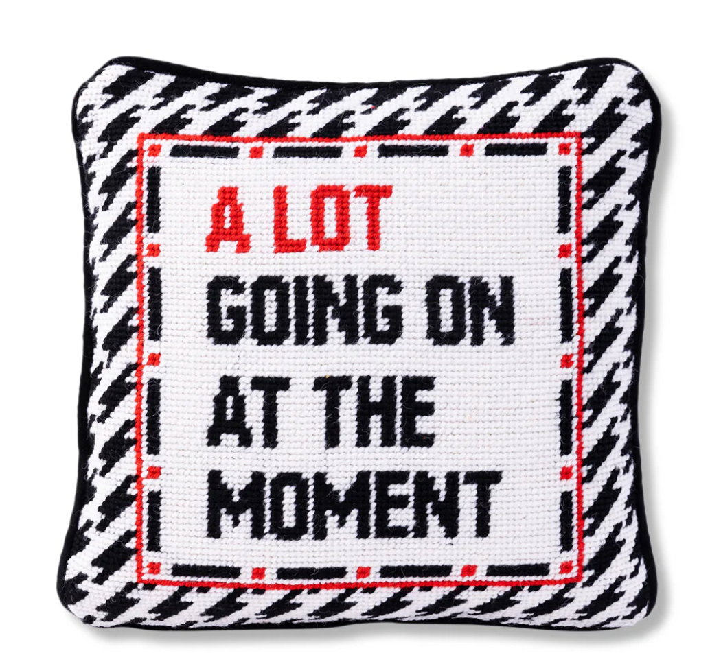 A Lot Going On Needlepoint Pillow