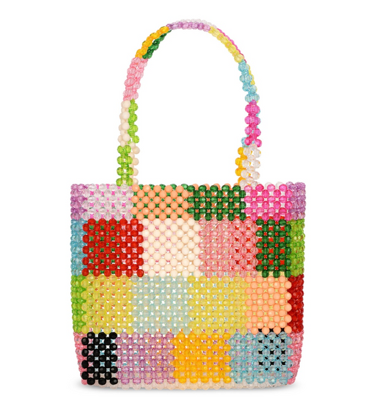 Color Block Beaded Bag