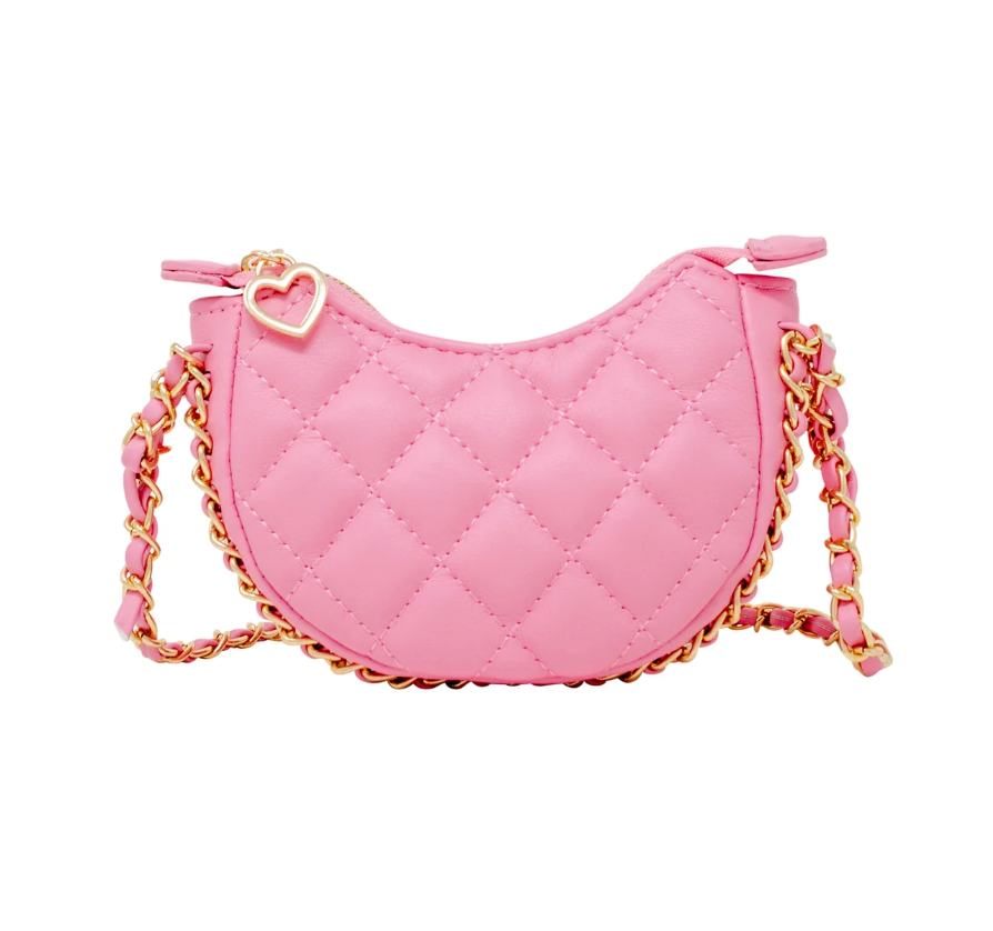 Tiny Quilted Chain Wrapped Hobo Bag