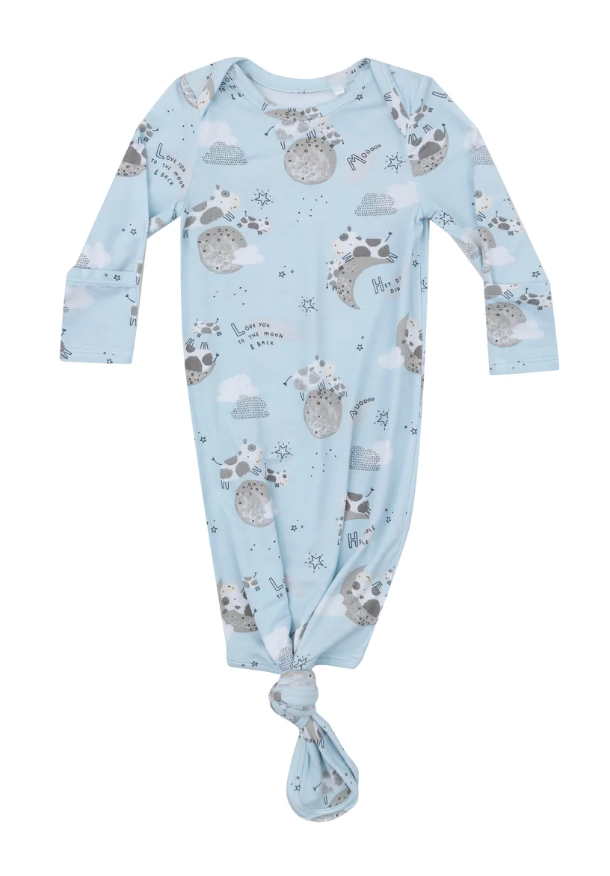 I Love You to the Moon Cows Knotted Gown