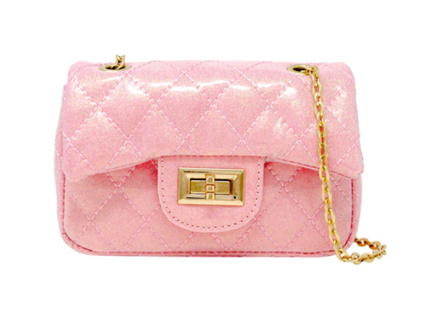 Classic Quilted Sparkle Mini Purse